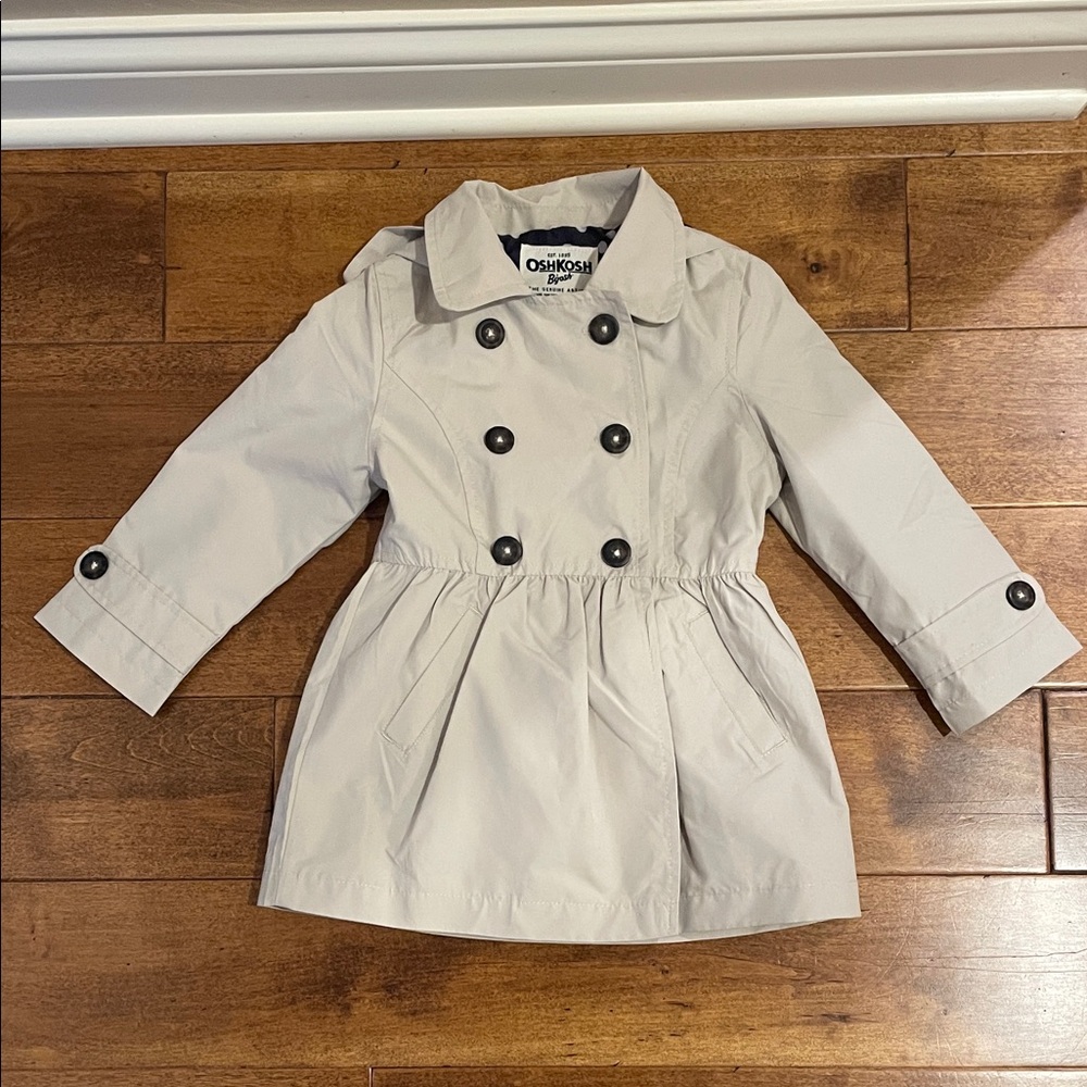 OshKosh B'gosh Girls' Cream Double-Breasted Pea Coat